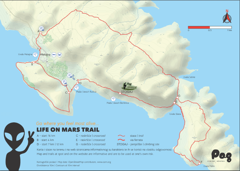 life on Mars trail map